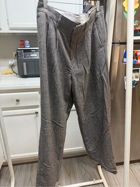 H&M Charcoal Pleated Chinos